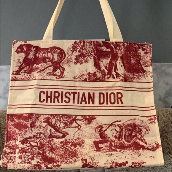 Christian Dior red riviera raffia tote VIP item - Picture 1 of 2